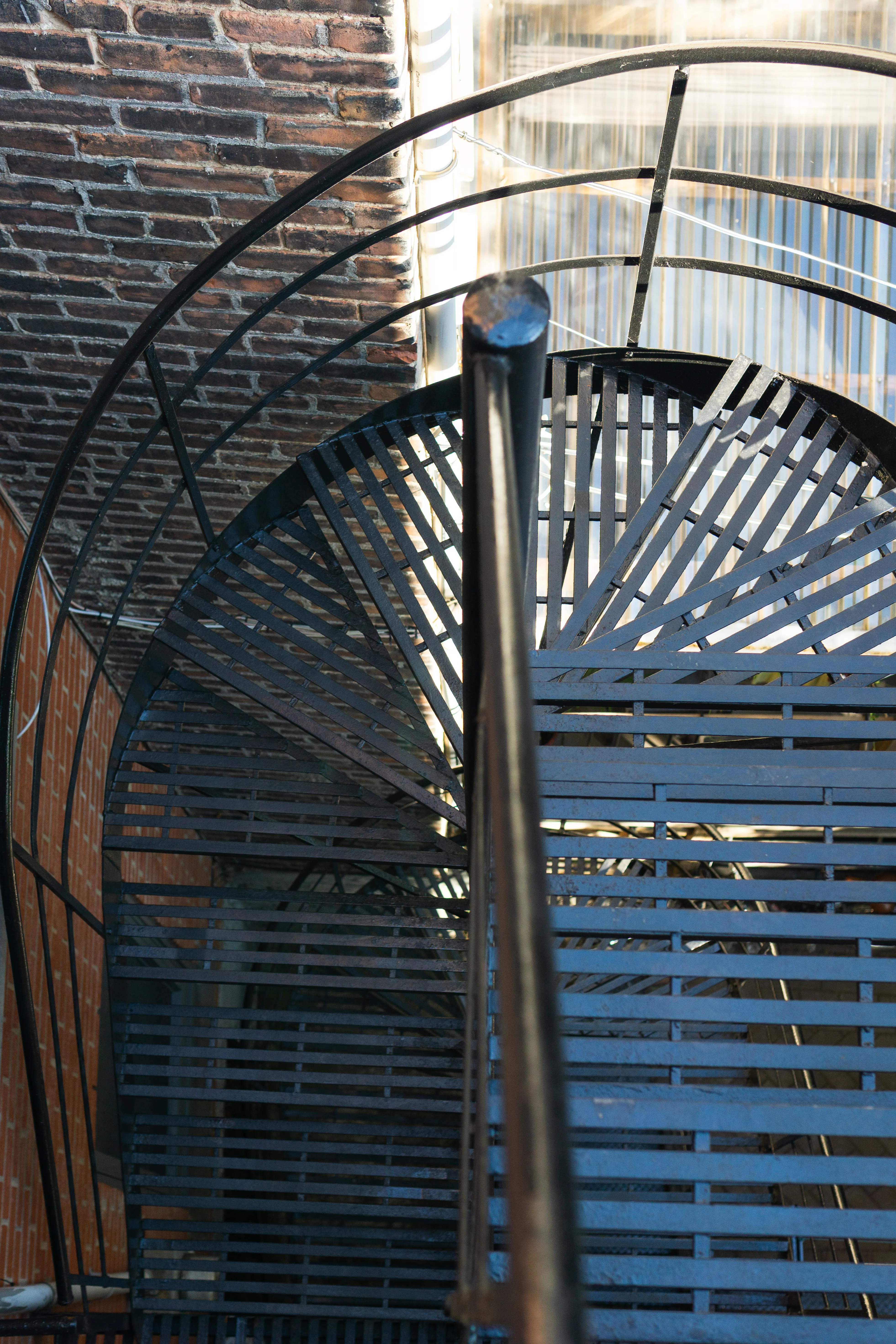 Détail de la structure de l’escalier en colimaçon
